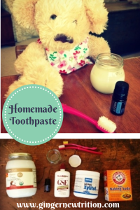 Homemade toothpaste image for pinterest